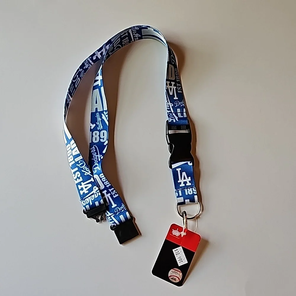 LA Dodgers Lanyard Key Ring ID Badge Holder MLB Baseball Blue Merch NWT